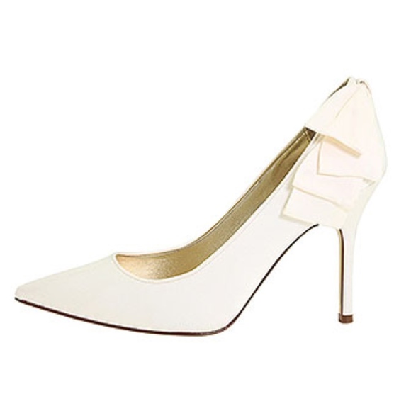 Nina Wedding Ribbon Ruffle Detailing Ivory Shoes - Picture 2 of 4